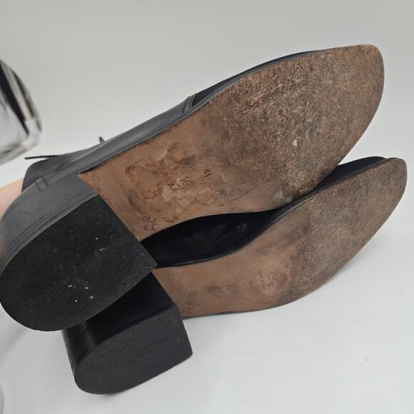 Vintage Via Spiga Boots Size 10 Black Lace Up Leather Italy Rare READ Victorian - Picture 6 of 9